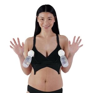 Like New Bravado Organic Cotton Maternity Pumping & Nursing Bra Black M Full Cup